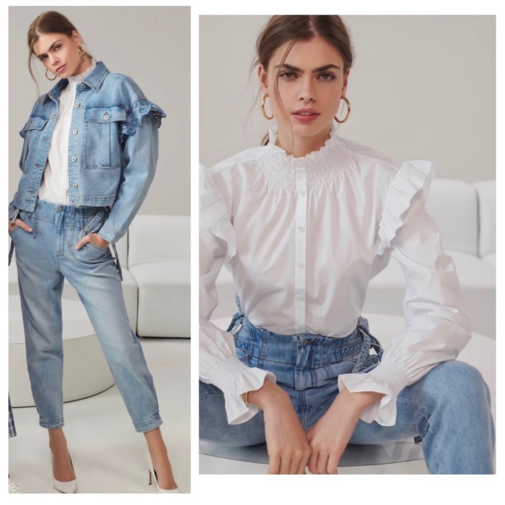 Something Navy Sydney Side Tie High Waisted Jeans